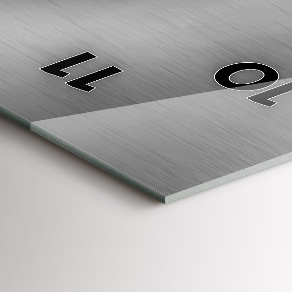 Téglalap alakú üvegóra Szürke fém absztrakció