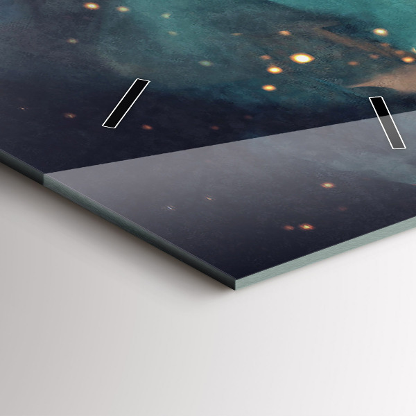 Téglalap alakú üvegóra Absztrakt festészet