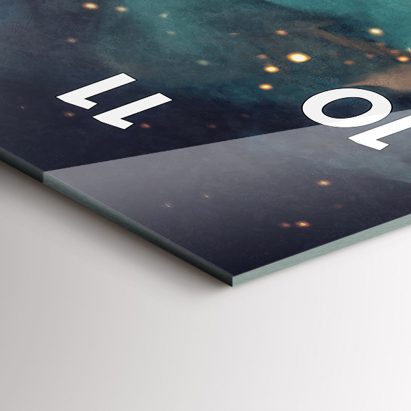 Téglalap alakú üvegóra Absztrakt festészet