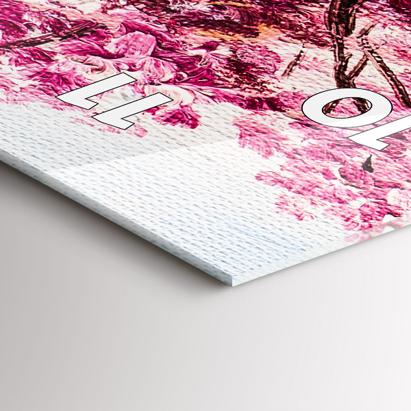 Téglalap alakú üvegóra Fa mozaik