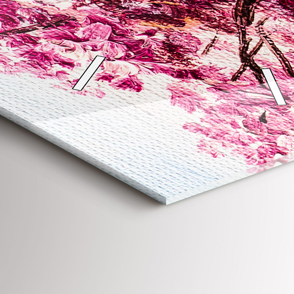 Téglalap alakú üvegóra Fa mozaik