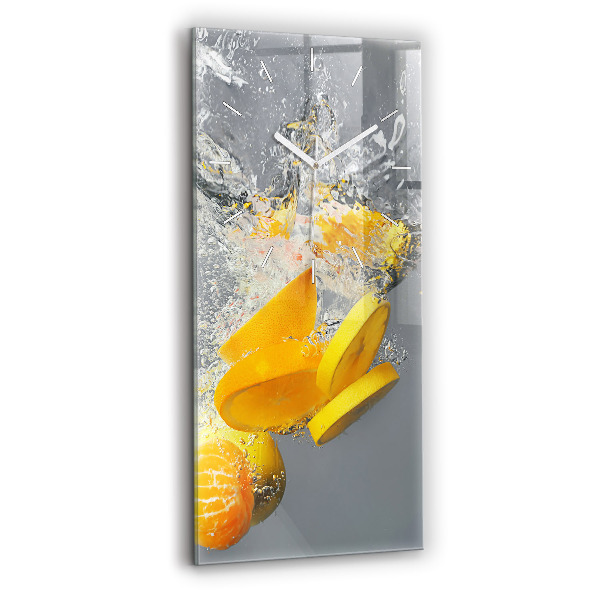 Téglalap alakú üvegóra Citrus vízben