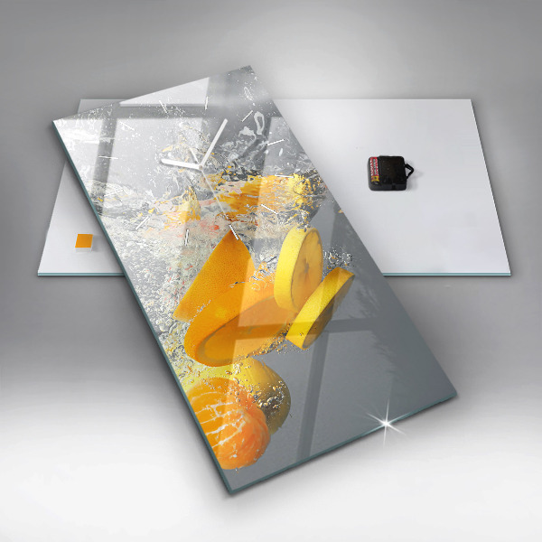 Téglalap alakú üvegóra Citrus vízben