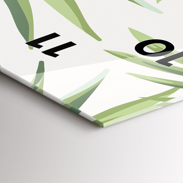 Téglalap alakú üvegóra Trópusi minta