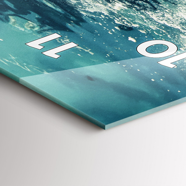 Téglalap alakú üvegóra Úszó elefánt az óceánban