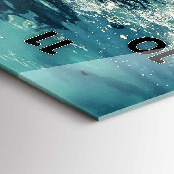 Téglalap alakú üvegóra Úszó elefánt az óceánban