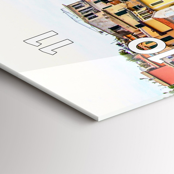 Téglalap alakú üvegóra Cinque Terre-part