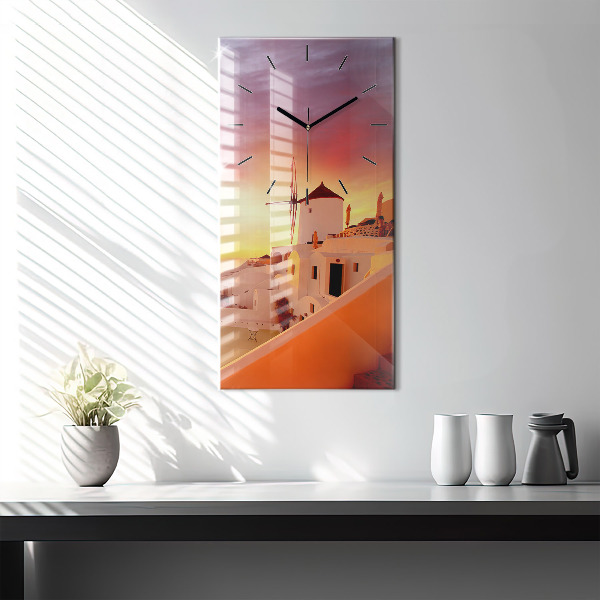 Téglalap alakú üvegóra Régi szélmalom Santoriniben