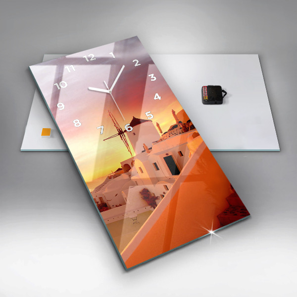 Téglalap alakú üvegóra Régi szélmalom Santoriniben