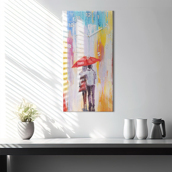 Téglalap alakú üvegóra Pár az esőben