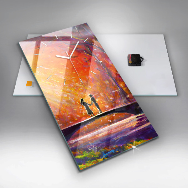 Téglalap alakú üvegóra Pár az erdőben