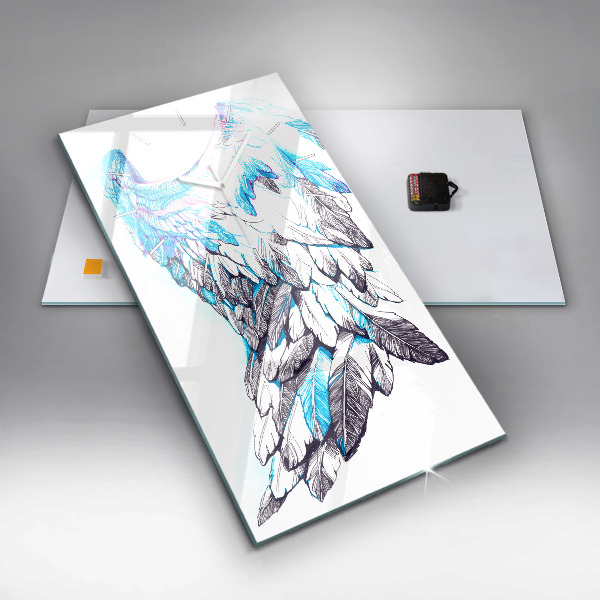 Téglalap alakú üvegóra Madárszárnyak utánzata