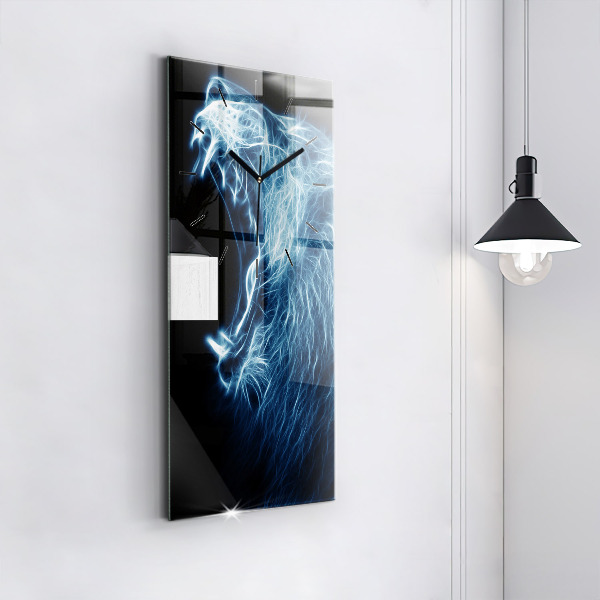 Téglalap alakú üvegóra Vad oroszlán