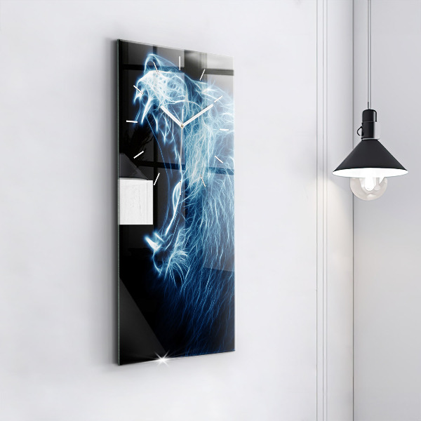 Téglalap alakú üvegóra Vad oroszlán