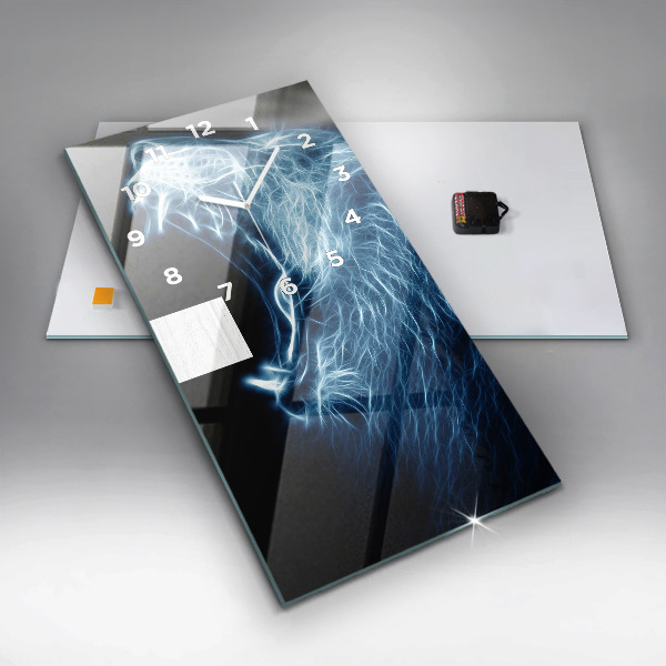 Téglalap alakú üvegóra Vad oroszlán