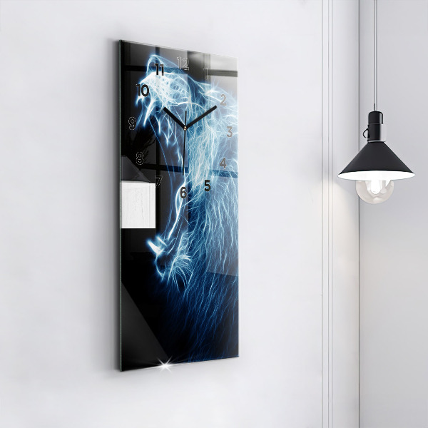 Téglalap alakú üvegóra Vad oroszlán