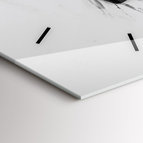 Téglalap alakú üvegóra Festett oroszlán