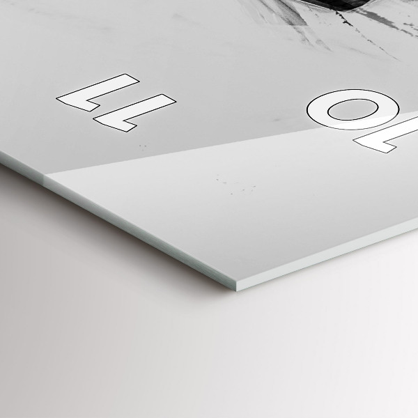 Téglalap alakú üvegóra Festett oroszlán