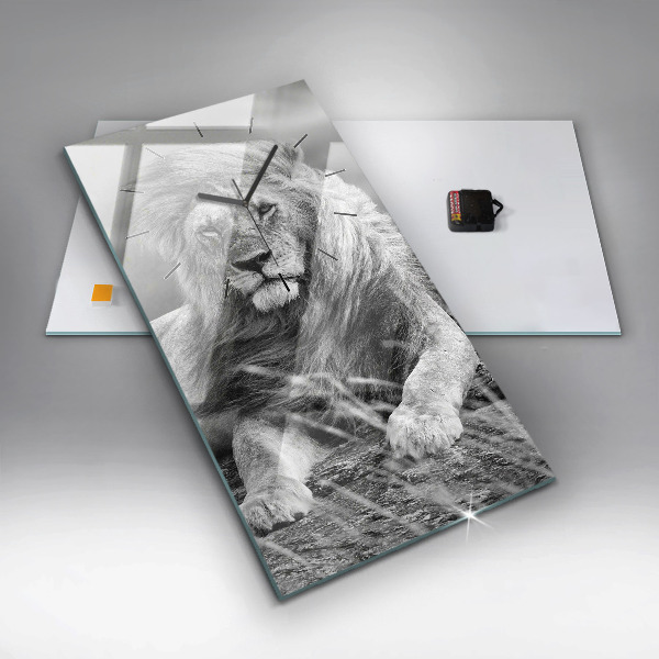 Téglalap alakú üvegóra Absztrakció - Oroszlán