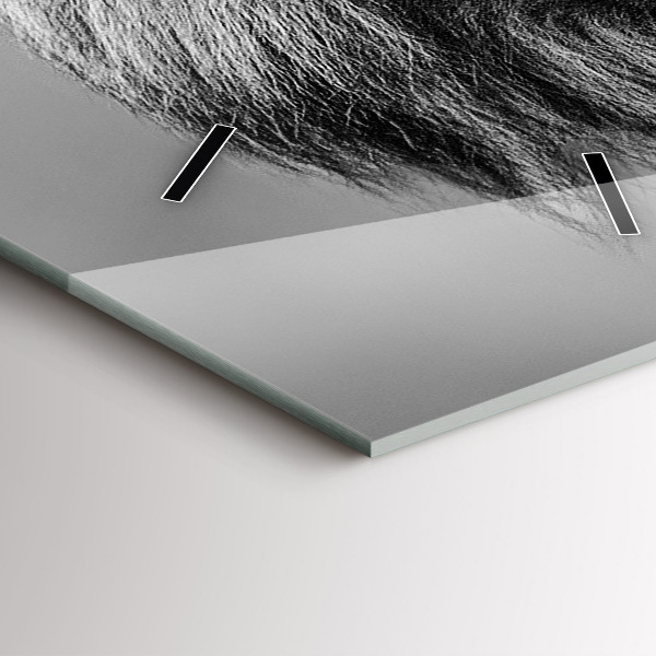 Téglalap alakú üvegóra Absztrakció - Oroszlán