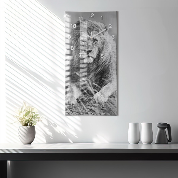 Téglalap alakú üvegóra Absztrakció - Oroszlán