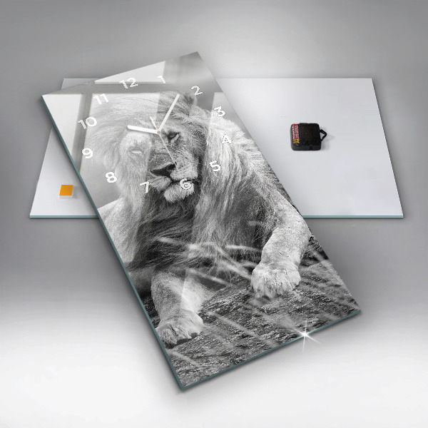 Téglalap alakú üvegóra Absztrakció - Oroszlán