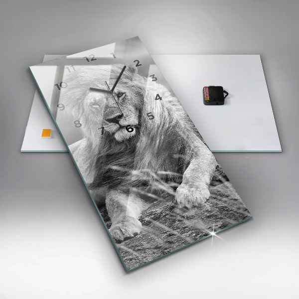 Téglalap alakú üvegóra Absztrakció - Oroszlán