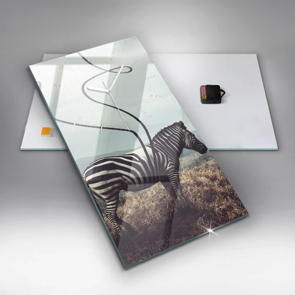 Téglalap alakú üvegóra Zebra – Absztrakció