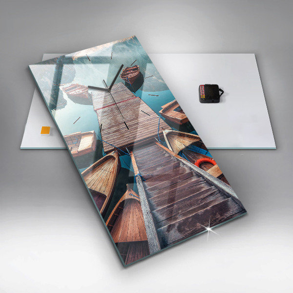 Téglalap alakú üvegóra Móló és tó