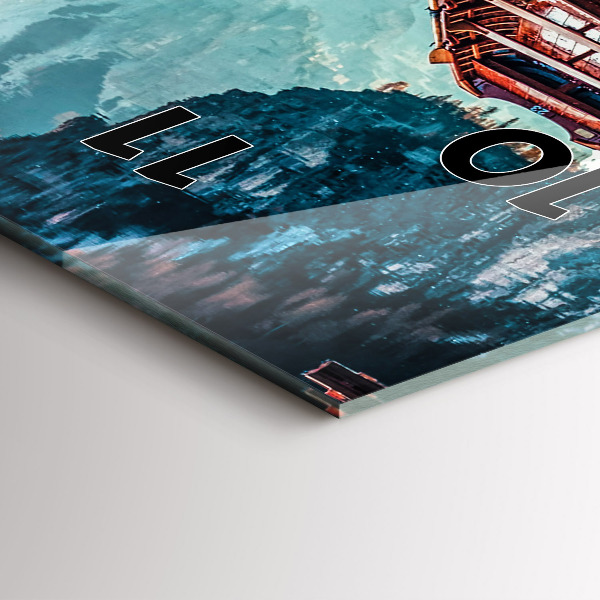 Téglalap alakú üvegóra Móló és tó