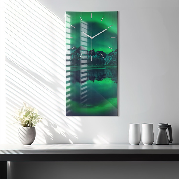 Téglalap alakú üvegóra Északi fény