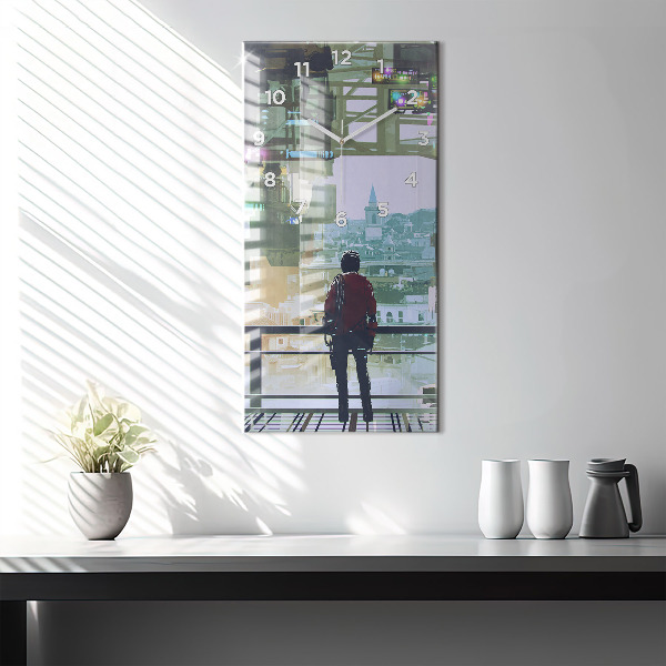 Téglalap alakú üvegóra Cyberpunk