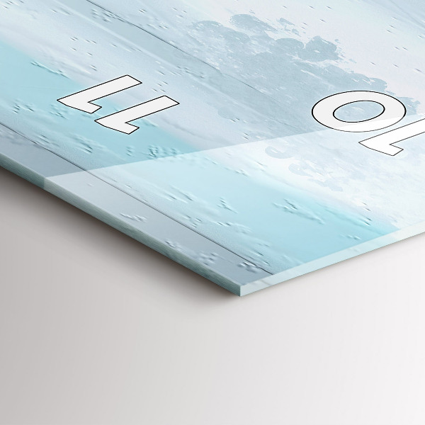 Téglalap alakú üvegóra Absztrakt olaj táj