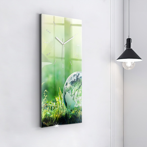 Téglalap alakú üvegóra Földgolyó