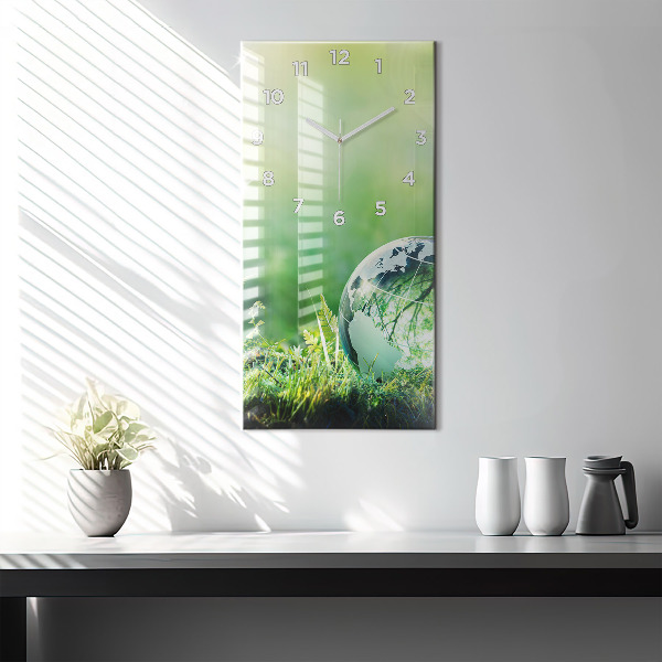 Téglalap alakú üvegóra Földgolyó