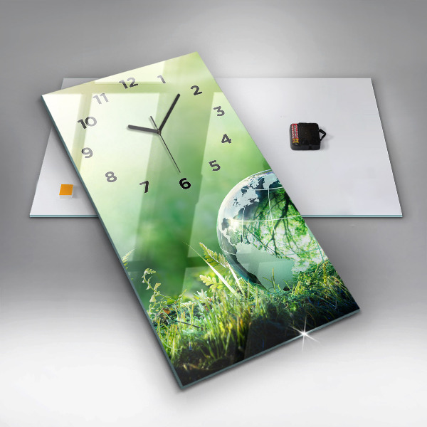 Téglalap alakú üvegóra Földgolyó