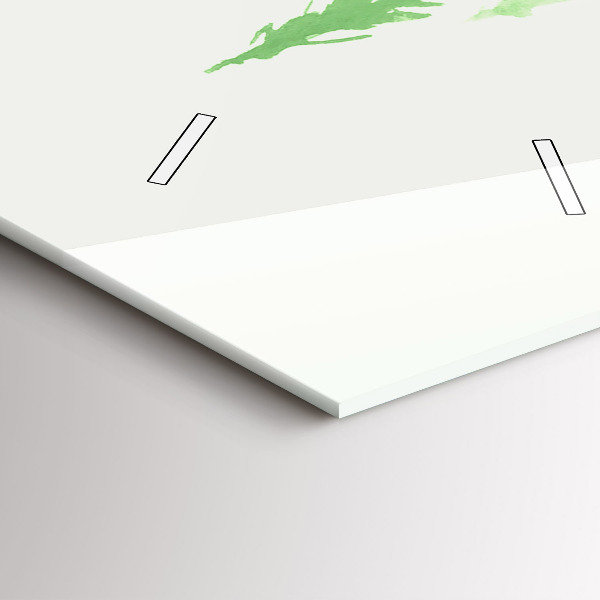 Téglalap alakú üvegóra Zöld erdő festése