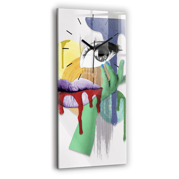 Téglalap alakú üvegóra Szürrealista kollázs