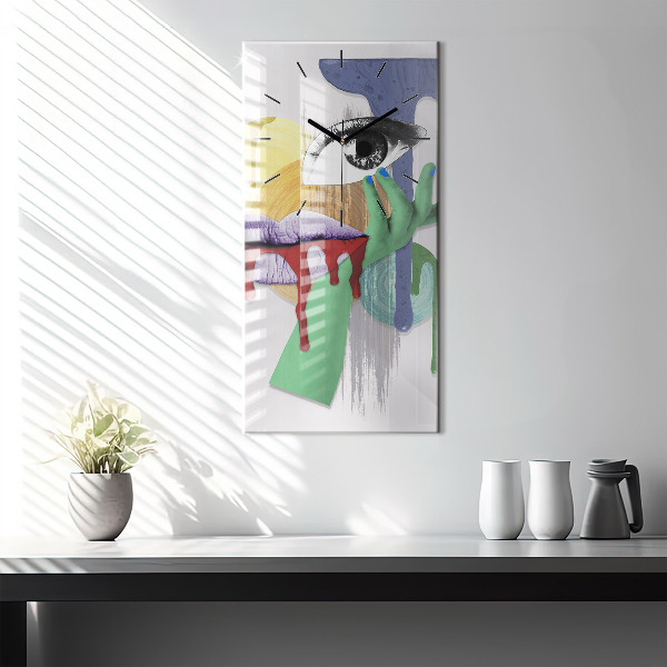 Téglalap alakú üvegóra Szürrealista kollázs