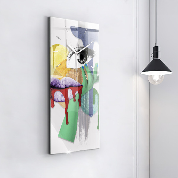 Téglalap alakú üvegóra Szürrealista kollázs