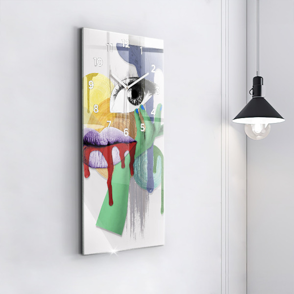 Téglalap alakú üvegóra Szürrealista kollázs