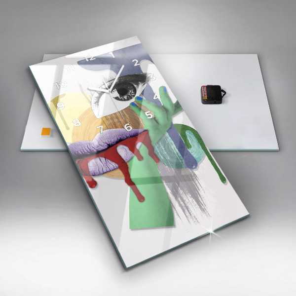 Téglalap alakú üvegóra Szürrealista kollázs