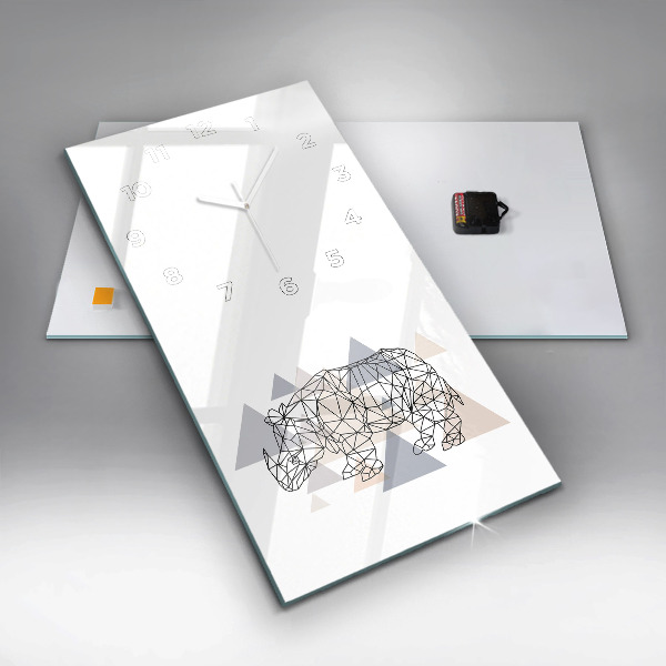 Téglalap alakú üvegóra Geometrikus minta