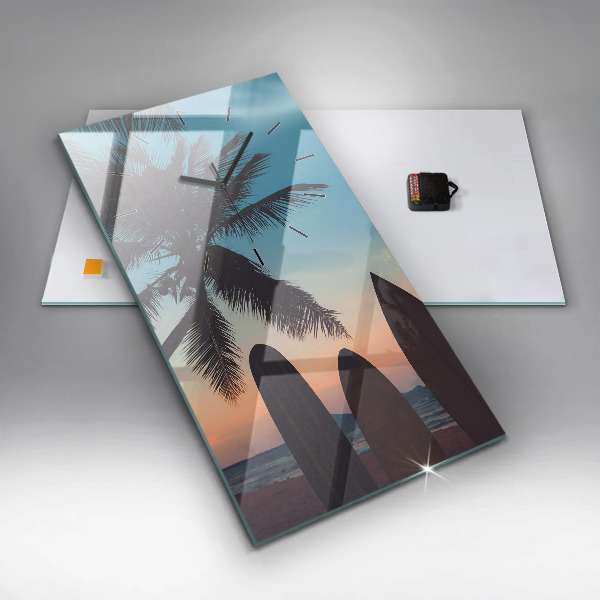 Téglalap alakú üvegóra Szörfözés a tengerparton