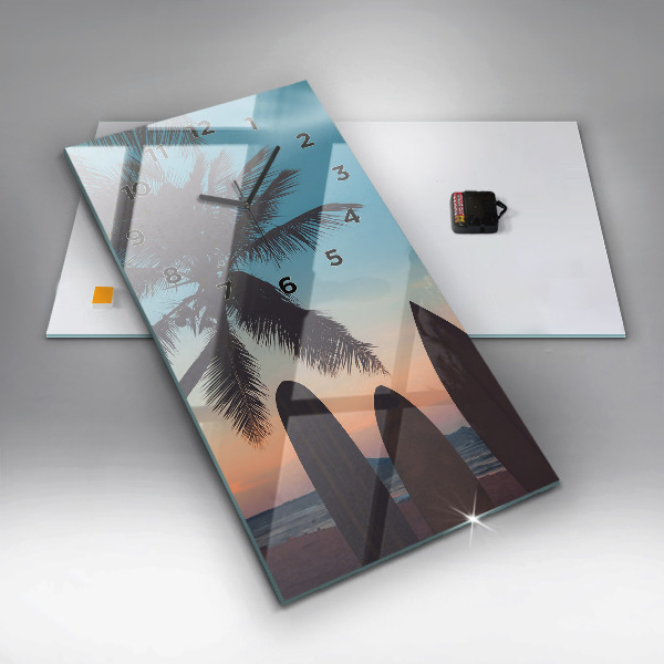 Téglalap alakú üvegóra Szörfözés a tengerparton