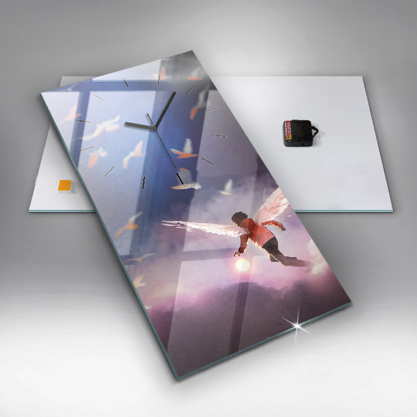 Téglalap alakú üvegóra Szárnyú fiú