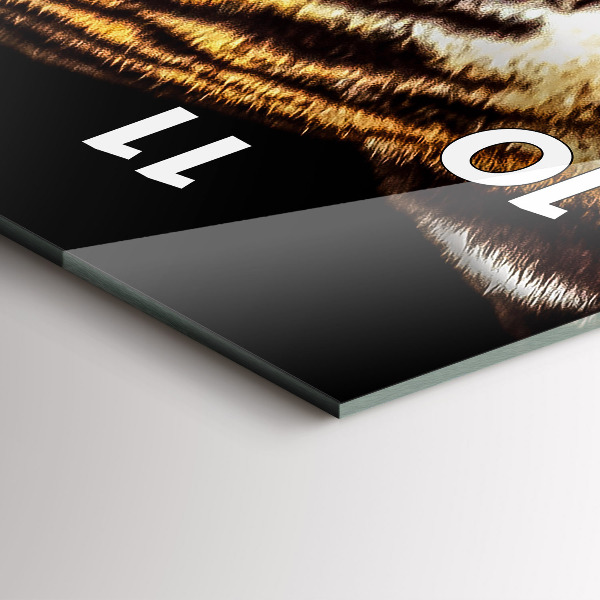 Téglalap alakú üvegóra Tigris - vad megjelenés