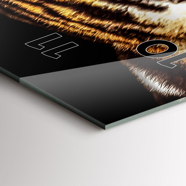 Téglalap alakú üvegóra Tigris - vad megjelenés