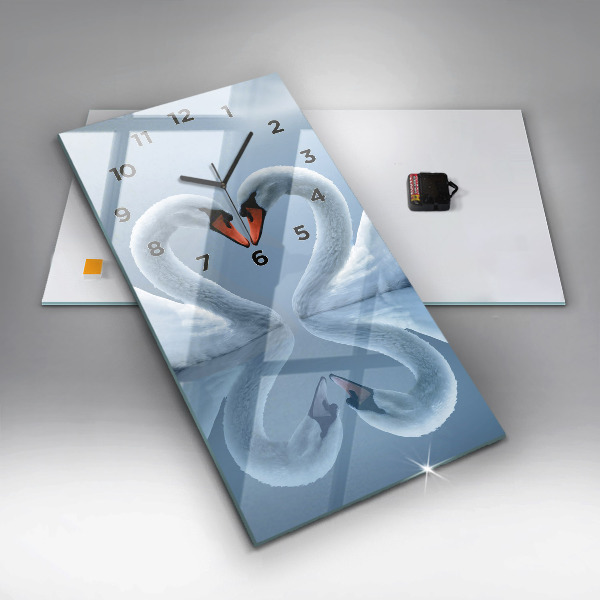 Téglalap alakú üvegóra Hattyúk a szívben