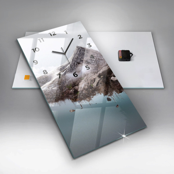 Téglalap alakú üvegóra Repülő sziget és vízesés